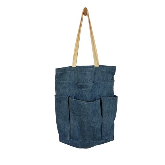 Every Day Denim Apron Tote Bag Home Sustainable Recycle Organic Gorpcore Utility - Picture 1 of 7